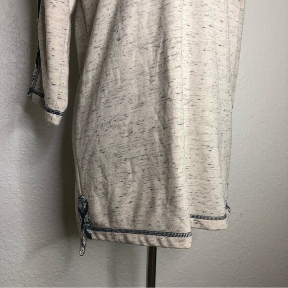 Hatley oatmeal marled navy orange trim knit tunic top size Small - Picture 3 of 15